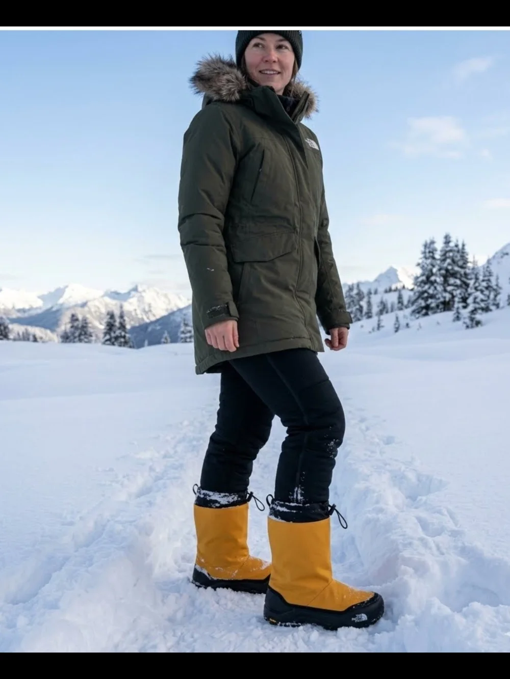 The North Face Yellow Base Camp 200 Waterproof Boots Sumit Gold Women's Size 7